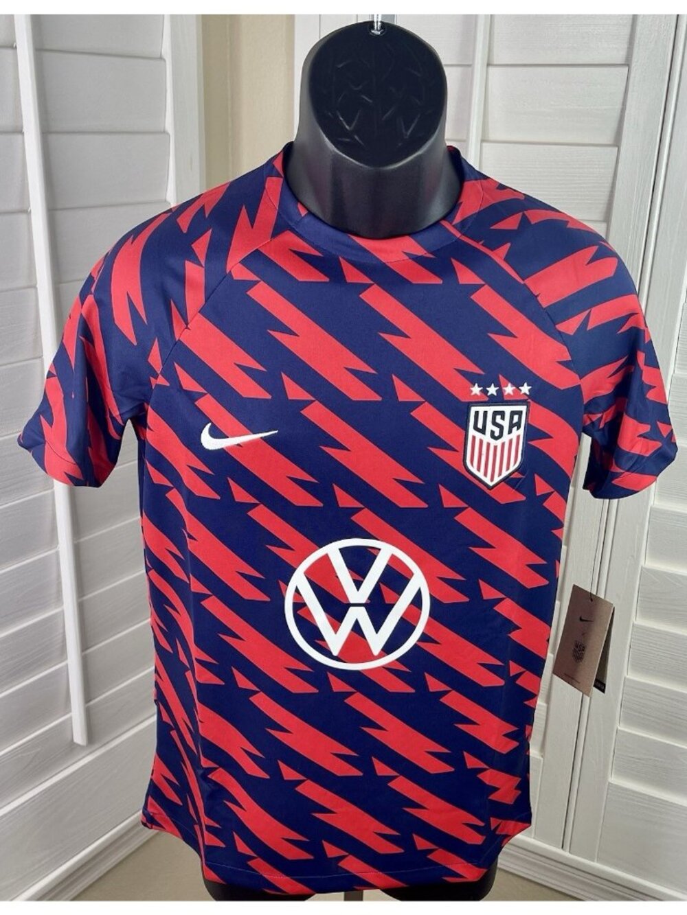 Nike USA ‘USWNT’ Pre-Match Navy/Red Soccer Jersey DV1898-689 - Kids XL - NWT $65